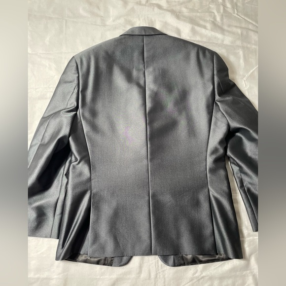 Calvin Klein Gray 2 piece Suit set 40S mens dress pants size 36x30 - Picture 2 of 12